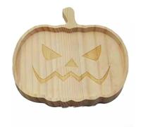 Vilgftyiet Plateau de fête en bois en forme de citrouille pour organiser des rassemblements d'Halloween inoubliables avec des couleurs vives et un design polyvalent