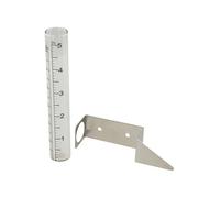 Vilgftyiet Pluviomètre d'extérieur en verre de 12,7 cm avec support en acier inoxydable - Marquages de mesure clairs en pouces, facile à lire pour l'entretien de la pelouse du jardin, résistant aux