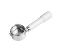 Vilgftyiet Porte-filtre sans fond avec panier filtrant 3 oreilles de 54 mm et poignée ergonomique pour machines à café Breville 8 Series 870/880 (blanc)