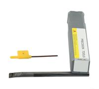 Vilgftyiet Porte-outils en carbure solide pour C08K SCLCR06 Porte-outil de tournage en acier résistant aux chocs avec vis T8 de diamètre de tige de 8 mm pour inserts CCMT0602