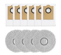 Vilgftyiet Pour LEFANT Pour M3 Pour Gen2 Gen1 Robots Aspirateurs, 4 serpillères et 6 sacs à poussière Kit de remplacement pour LEFANT pour M3 Series