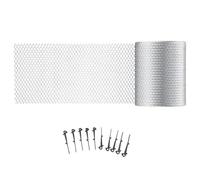 Vilgftyiet Rouleau de grille de protection de gouttière en aluminium - 127 mm x 6,1 mm pour M ou 150 mm x 6,1 pour M, argenté pour écran de protection des feuilles pour jardin, tranchées et