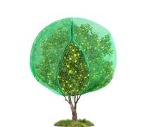 Vilgftyiet Sacs en maille ultra fine pour arbres fruitiers avec fermeture éclair et cordon de serrage pour la protection du jardin, compatible avec les myrtilles et arbustes, vert, 1,8 x 1,8 m