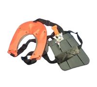 Vilgftyiet Sangle d'épaule pour débroussailleuse Fuxtec FX-MS152, double harnais de sécurité avec serrure, matériau nylon coton, orange, compatible avec FX-MS152 et autres modèles