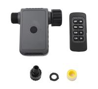 Vilgftyiet Smart Garden Lot de 2 minuteurs d'arrosage avec télécommande de 50 m, programme d'arrosage automatique, 6 modes de vanne, ABS résistant aux intempéries, noir