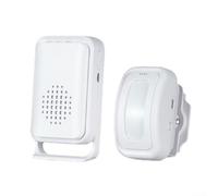 Vilgftyiet Sonnette électronique intelligente avec alertes de vibration, sons de bienvenue multi-scènes et éclairage automatique, alarme d'entrée de maison en ABS blanc pour portes et entrées