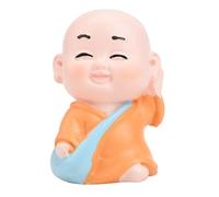 Vilgftyiet Statue de petit moine en résine pour jardin et intérieur, décoration zen miniature, pour artisanat en résine orange pour micro paysage, 2,1 à 3,9 cm