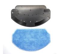 Vilgftyiet Support de balai et coussinets compatibles avec aspirateur robot mamnv BR150 BR151, pièces de rechange avec chiffons en microfibre pour un nettoyage efficace du sol, support en plastique (1