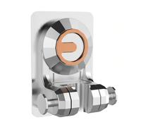 Vilgftyiet Support de pommeau de douche réglable, support mural autocollant pour salle de bain, gris (argent)