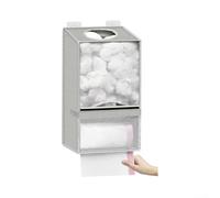 Vilgftyiet Support mural de sacs d'épicerie en plastique de grande capacité avec 2 crochets, organiseur de rangement en tissu non tissé pour cuisine, peut contenir des rouleaux poubelle (gris)
