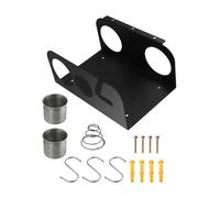 Vilgftyiet Support mural pour graisse avec gobelet d'égouttement pour garage - Organiseur de rangement en métal avec trou cranté sécurisé et design stand-off, noir