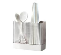 Vilgftyiet Support mural pour ustensiles de cuisine avec support pour couvercle de casseroles, porte-baguettes, crochets et étagère à épices, matériau ABS, trous de drainage, gain de place, vert