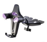 Vilgftyiet Support Téléphone pour Voiture Fente CD Rotation 360 Degrés Opération Une Main Compatible pour iphone pour Samsung GPS 4.7-7.2 Pouces(Purple-Red)