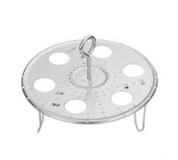 Vilgftyiet Support vapeur pliable en acier inoxydable pour autocuiseur, panier vapeur pour légumes et œufs avec poignées, support de casserole pliable pour cuisine, passe au lave-vaisselle (L)