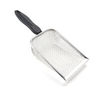 Vilgftyiet Tamis de jardin en acier inoxydable pelle pelle | Combine une pelle et un tamis en maille pour séparer facilement les rochers, le sable et le compost dans votre jardin.