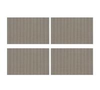 Vilgftyiet Taurant Use Sets de table imperméables et résistants à l'huile, mélange de vinyle et de polyester facile à nettoyer, argenté/gris foncé/marron/bleu foncé/vert/noir