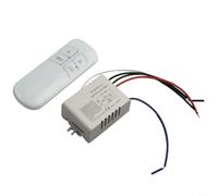 Vilgftyiet Télécommande RF sans fil pour lumières, 1/2/3 voies ON/OFF, AC 200-240 V, compatible avec plafonnier, ventilateur, ampoule à économie d'énergie, matériau ABS (1 voie)