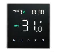 Vilgftyiet Thermostat d'ambiance programmable WiFi avec télécommande et intégration vocale pour chauffage au sol et chaudière pour Google (chaudière à gaz WiFi 3 A)