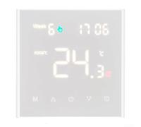 Vilgftyiet Thermostat d'ambiance programmable WiFi avec télécommande et intégration vocale pour chauffage au sol et chaudière pour Google (chauffage électrique 16 A)