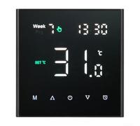Vilgftyiet Thermostat d'ambiance programmable WiFi avec télécommande et intégration vocale pour chauffage au sol et chaudière pour Google (chauffage de l'eau 3 A)