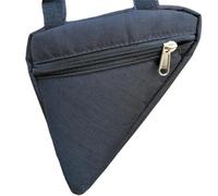 Vilgftyiet Triangle pour Vélo Cadre Sac de Cyclisme 19x19cm Nylon Top Tube Sac de Rangement avec Matériel Résistant aux Rayures,Conception Légère pour Accessoires de Vélo Noir