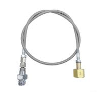 Vilgftyiet Tuyau adaptateur d'eau gazéifiée haute pression en métal compatible avec machine à eau domestique bleue W21.8-14 Raccord fileté 90 cm de long Argent