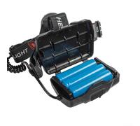 Vilgftyiet XHP70 Lampe frontale LED rechargeable par USB, zoomable, distance de 500 m, mode SOS stroboscopique, boîtier scellé pour trekking, spéléologie, bleu (B)