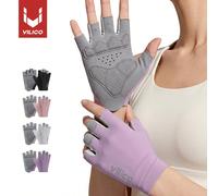 Vilico 1 paire de gants de musculation avec protection complète de la paume, gants de sport de fitness respirants ultra légers unisexes pour gym et cyclisme Noir-S,Noir-M,Noir-L,Rose-S,Rose-M,Rose-L,G