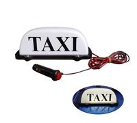 VILIERY 12V Taxi Sign Light,Panneau Lumineux Magnétique Imperméable Sur Le Toit De La Cabine De Taxi,Taxi Sign LED Light Base Scellée, Avec Câble D’alimentation De 3 Mètres (WHITE)