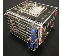 Villa Acrylique pour Fourmis, Fourmilière avec Aire de nid, Animal de Compagnie avancée pour Fourmis domestiques, Nouvelle Conception (Noir)