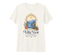 Villa avec Vue sur Le lac de Côme et Le Bord du lac de Côme, Saison Estivale Italienne T-Shirt Haut de Gamme