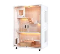 Villa Chat Villa for Chat à Vue complète, Maison d'intérieur de Luxe for, Grande Cage for, transformez l'espace Vie Votre Animal