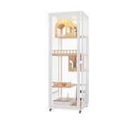 Villa Chat Villa panoramique for Chat, Grande Armoire de Luxe, nid for, Maison en Bois, Cage d'intérieur for avec Toilettes
