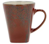 Villa Collection - Hela Mug Dia 35 cl - Tasse en Grès 9 x 11 cm - Café & Thés - Resistant & Design - Motif Bois - anniversaire, fête des mères, fête des pères, noel - Ambre