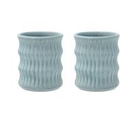 Villa Collection Mug Styles avec motif cannelé 30 cl lot de 2 Bleu