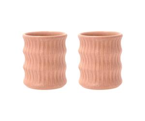 Villa Collection Mug Styles avec motif cannelé 30 cl lot de 2 Rose