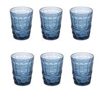 Villa d’Este Home Tivoli 1996 Lot de 6 verres à eau 280 ml en verre, bleu, Nobilis