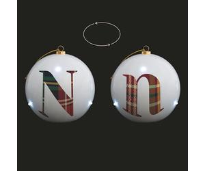 Villa d’Este Home Tivoli Boule de Noël led Ø 10 cm, Monogram N