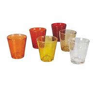 Villa d’Este Home Tivoli Cancun Sunset Lot de 6 verres à eau en pâte de verre soufflé 330 ml