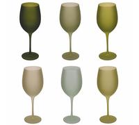 Villa d’Este Home Tivoli Happy Hour Greenery Lot de 6 verres en verre givré 650 ml