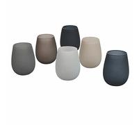 Villa d’Este Home Tivoli Happy Hour Stones Lot de 6 verres à eau Frosted en verre 500 ml