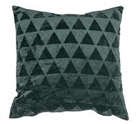 Villa d’Este Home Tivoli Lot de 2 Coussins d'ameublement 43 x 43 cm en Tissu Effet Velours décor Triangles Xmas, Vert, Moyen