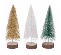 Villa d’Este Home Tivoli Lot de 3 Arbres de Noël en Bois h. 36 cm, Noël