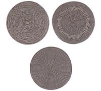 Villa d’Este Home Tivoli Lot de 6 Sets de Table Ronds Ø 38 cm, Shades of Chocolate