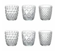 Villa d’Este Home Tivoli Lot de 6 verres à eau 325 ml en verre, Diversity