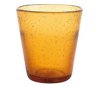 Villa d’Este Home Tivoli Lot de 6 verres à eau ambre 330 ml en pâte de verre soufflé, Cancun Satin