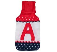 Villa d’Este Home Tivoli Sac d'eau Chaude 2 l, Monogram Winter A, Rouge + Blanc + Bleu, Moyen