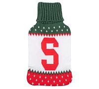 Villa d’Este Home Tivoli Sac d'eau Chaude 2 l, Monogram Winter S, Blanc + Rouge + Vert, Moyen