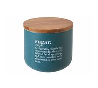 Villa d’Este Home Tivoli Victionary Shades Pot de sucre 500 ml en nouvelle porcelaine avec couvercle en bambou