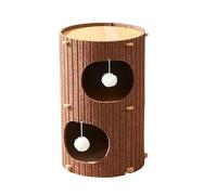 Villa d'arbre à Chat améliorée Toutes Saisons, très Grande Tour à Plusieurs Niveaux avec Feuilles artificielles et griffoirs Amovibles(B)